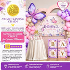 195 Pc Butterfly Baby Shower Decorations, A Little Butterfly Is On The Way - Image 3
