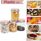 novelinks 8 oz Plastic Mason Jars and Clear Plastic Jars with Lids 8 oz - Image 4