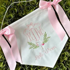 Customized Newborn Welcome Banner Embroidered Newborn Name Personalized Gifts Newborn Decorations With Bow Perfect For Baby Welcome Party Greetings Newborn Hospital Entrance Decorations - Image 5