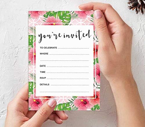 Pack Of 30, You're Invited Invitations With Envelopes, Floral Invites for Your Wedding, Bridal Shower, Baby Shower, Birthday Invites Fill-In Style 5 X 7 Inches - Image 5