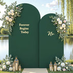 Hunter Green Arch Backdrop Cover Set of 2 Spandex 7.2 and 6ft Arch Covers Stretchy Backdrop Birthday Party Arch Stand Covers for Baby Shower Wedding Bridal Shower Banquet Photo Background Decorations - Image 4