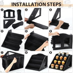 Jetec 4 Tier Wood Retail Cupcake Display Stands, Black - Image 3