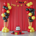 10ftx12ft Red Backdrop Curtains for Wedding Party 2 Panels 5×12FT Tall by LeegleriTableSkirt