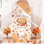 Tegeme 7.2ft A Little Cutie Pie is on The Way Arch Backdrop Cover Fall Baby Shower Decoration Large Orange Pie Backdrop Party Favor for Gender Reveal Welcome Party Supply Photo Background Decoration by Tegeme