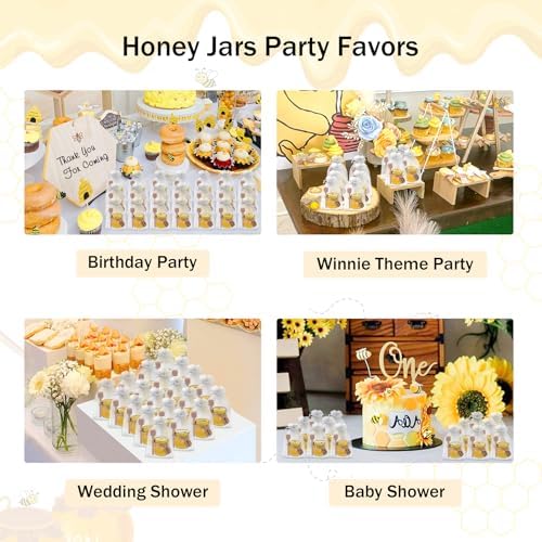 Aliggbent 126 Pack Mini Honey Jars 1.5 oz Round Glass Dippers with Labels - Image 5