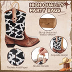 Tioncy 24 Pcs Cowboy Boot Paper Gift Bags, Assorted Style, Brown - Image 3