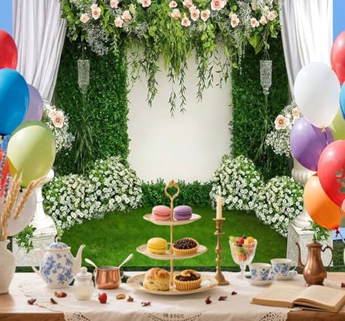 12X10Ft Wedding Backdrop Spring Flowers Background Photography Backdrops for Parties Wedding, Girls Birthday Princess Weeding Bridal Shower Floral Anniversary Ceremony Decor - Image 6
