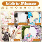 Wedding Arch Backdrop Stand and Covers Set of 2 (7.2FT & 6FT),Double-Color Spandex Fitted Arch Covers Balloon Arch Stand for Wedding/Baby/Shower/Birthday/Party Decor/Indoor Outdoor Use (White+Cream) - Image 7
