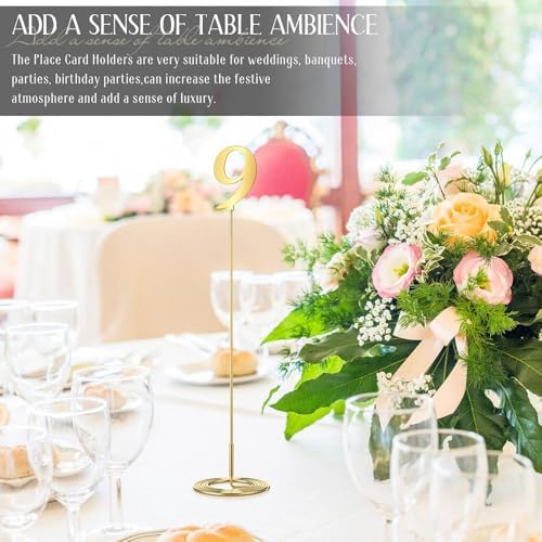 Novabright 20 Pcs Metal Table Numbers 1-20 for Wedding Reception, Gold - Image 4