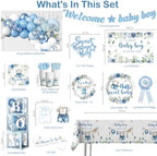 cocomigo Blue Boy Baby Shower Decorations, All-in-One Set for 20 Guests - Image 2