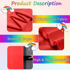 10x7FT Rainbow Backdrop Curtains, Wrinkle-Free Colorful Pastel Fabric Photography Background with Rod Pockets, Vibrant Party Decor for Birthday, Wedding, Baby Shower, Fiesta & Graduation - Image 4