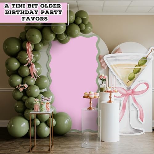 Leinuosen 6ft A Tini Bit Older Birthday Decorations Pink Martini Party Backdrop Birthday Party Background Decor for Women Bar Wedding Bachelorette Bridal Shower Supplies - Image 2
