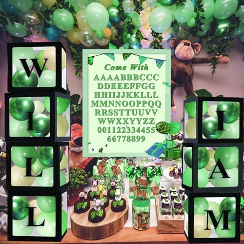 Ledido Transparent Balloon Boxes with 78 Letters Numbers for Custom Name - Image 4