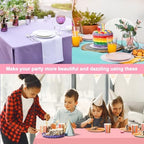 24 PCS Pastel Tablecloth 6 Color Disposable Plastic Tablecloth 54x108'' Pastel Table Cloths for Parties Rectangle Table Cover for Baby Shower Bride Shower Easter Birthday Unicorn Party Ice Cream Party - Image 7