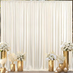 40x10ft Champagne Backdrop Curtain for Wedding Parties Wrinkle Free Fabric Champagne Drapes Backdrop Decoration for Baby Shower Birthday Photography Decoration 8 Panels, 5ft x 10ft - Image 3