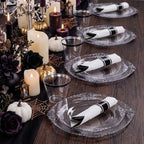 Hioasis 175 Pcs Clear Black Plates for Party - Image 3
