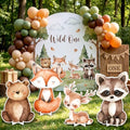 Honoson 4 Pcs Large 30" Woodland Animals Baby Shower Decorations Cardboard Cutouts, Forest Animals Birthday Party Supplies Standup Yard Signs for Lawn Classroom Decor Wild One Photo Props by Honoson