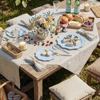 WDF 175Pcs Blue Plastic Plates - Heavy Duty Baby Blue Plates Disposable - 25Guests Plastic Dinnerware Ideal for Parties/Wedding/Baby Shower/Spring/First Communion/Father‘s Day - Image 4