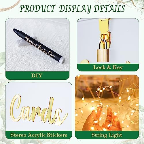 Frosted Acrylic Card Box for Wedding with Lock, Gift Card Box for Party - Image 4