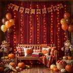20×10ft Burgundy Tulle Backdrop Curtain with Lights String for Parties, Sheer Photo Backdrop Curtains for Wedding Party Photography Background - Image 2
