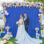 10ft x 7ft Royal Blue Backdrop Curtain for Parties Blue Wrinkle Free Backdrop Drapes Panels for Baby Shower Birthday Party Wedding Photo Photography Polyester Fabric Background Decoration by Suppromo