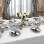 DaYammi 210PCS Black Glitter Plastic Dinnerware Set for 30 Guests - Image 6