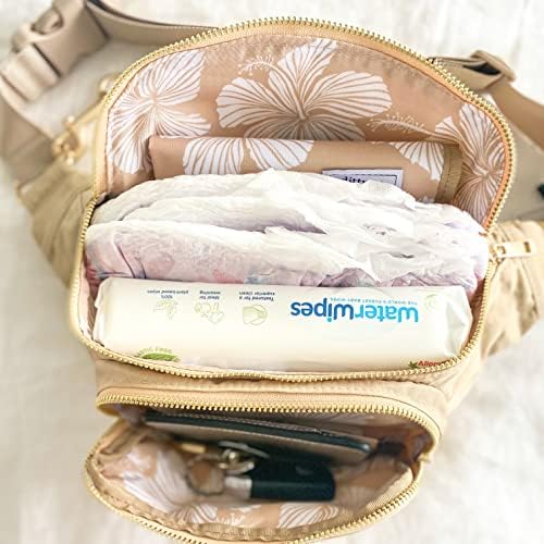 Ditty Co. - Lanikai Small Diaper Bag - Portable Changing Pad - Crossbody Bags For Women - Fanny Pack - Baby Travel Essentials (Natural Tan) - Image 5