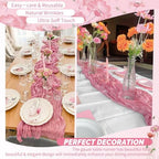 Showgeous 20 Pack Dusty Rose Cheesecloth Table Runner, 17 x 108 Inches - Image 6