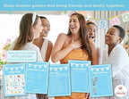 Party Hearty Baby Shower 5 Game Pack, Premium Thick Cardstock - Blue - Image 5