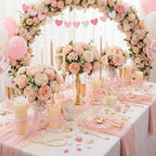 DaYammi 175PCS Clear Pink Plastic Dinnerware Set for 25 Guests - Image 6