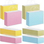 Gueevin 48 Piece Large Pastel Gift Bags with Handle 12.5 x 10 x 4.5 Inch Paper Polka Dot Pink Yellow Green Candy Treat Goodie Bags for Birthday Baby Shower Wedding Party Favors by Gueevin