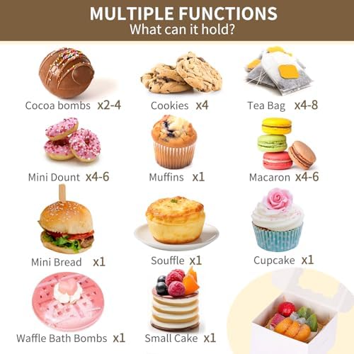 120pcs Small Cookie Boxes with Window, 4x4x2.5 In White Bakery Boxes - Image 3