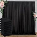 40 ft x 8 ft Black Backdrop Curtain for Parties, 8 Panels 5 ft x 8 ft Wrinkle Free Polyester Photo Black Backdrop Drapesfor Graduations Birthday Wedding Party Stage Curtains Home Decoration Supplies by Outpain