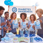 Resurhang 200 Pcs Diabetes Awareness Assorted Items, Blue Ribbon Gift Favor - Image 5