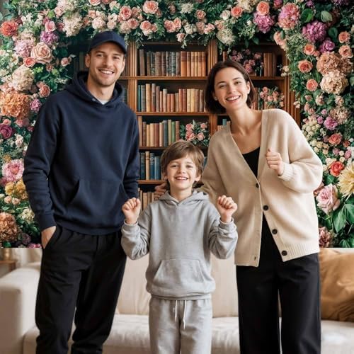 12X10FT Bookshelf Flower Photography Backdrop Vintage Bookcase Magic Books Ancient Library Wall Background Flower Girl Kids Birthday Party Decorations Kindergarten Graduation Banner Photo Booth Props - Image 4