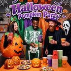 Funnymoom 120 Pcs Halloween Party Cups 12 oz Disposable Pumpkin Paper Cups - Image 3