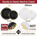 Hioasis 210 Pcs Black Gold Plates for Graduation - Image 3