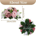Sziqiqi Artificial Flower Centrepieces, Kissing Ball, Dusty Pink, 10Pcs - Image 4