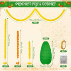 29 Pcs Indian Pooja Backdrop Decoration Set Diwali Traditional - Image 4