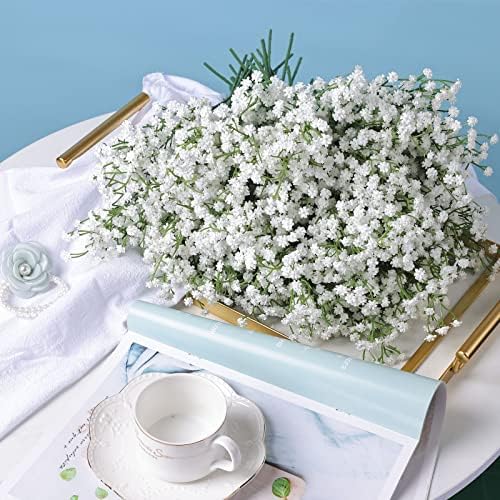 Babys Breath Artificial Flowers Bulk 30 Pcs White Gypsophila Faux Flowers - Image 2