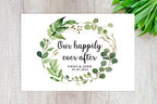 Andaz Press Custom Personalized Disposable Paper Placemats, 12 x 18 Inch, Set of 25, Our Happily Ever After, Tableware, Dining, Tabletop, Table Setting for Wedding, Bridal Shower - Image 2