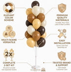 Hiins Brown Balloon Stand Kit Set of 2 With base,Pole for Party Decorations - Image 3