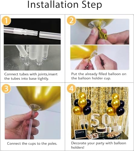 20 Sets Balloon Stand Kits,Balloon Sticks Holder with Base for Table Centerpiece Graduation Birthday Baby Shower Party Decorations - Image 7