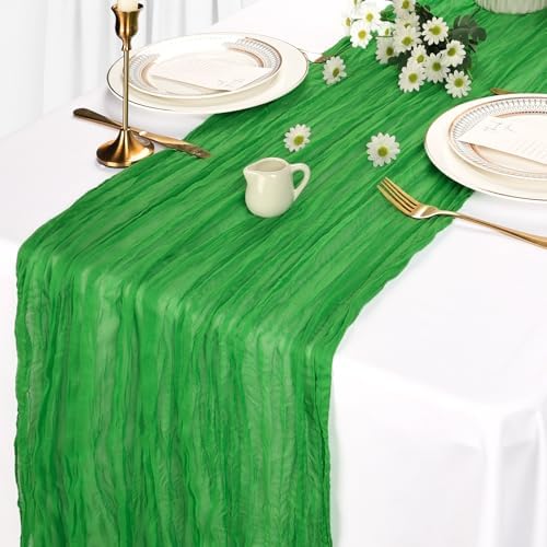 12 Pack 35 x 120 Inch Green Table Runner Cheesecloth - Image 4