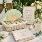 10-200 PCS Wedding Fans for Guests Personalized Custom Name & Date - Image 2
