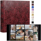 RECUTMS 4x6 Photo Albums 1000 Pockets Leather Large Wedding Album Grape by RECUTMS