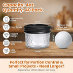 QAPPDA 4oz Clear Glass Mini Mason Jars, 40 Pack Small Canning Jars - Image 2