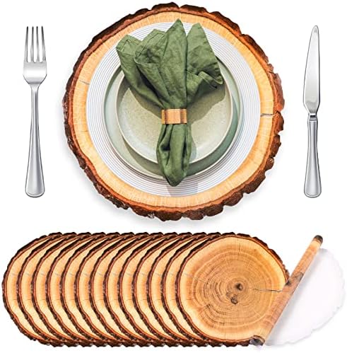 TaoBary 200 Pcs Disposable Wood Slice Grain Paper Placemats Bulk by TaoBary