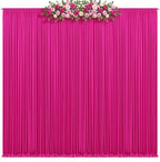 10x10ft Hot Pink Backdrop Curtain, Wrinkle Free Hot Pink Drapes for Backdrop, Photo Backdrop Drapes for Wedding Birthday Party Baby Shower Photography - Image 3