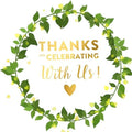 Personalized Business Logo Stickers - Ideal for Weddings, Birthdays, Favors & More. Waterproof, Fade & Heat Resistant. Pack of 100. (Wreath 13, 4 Inch) by clylife